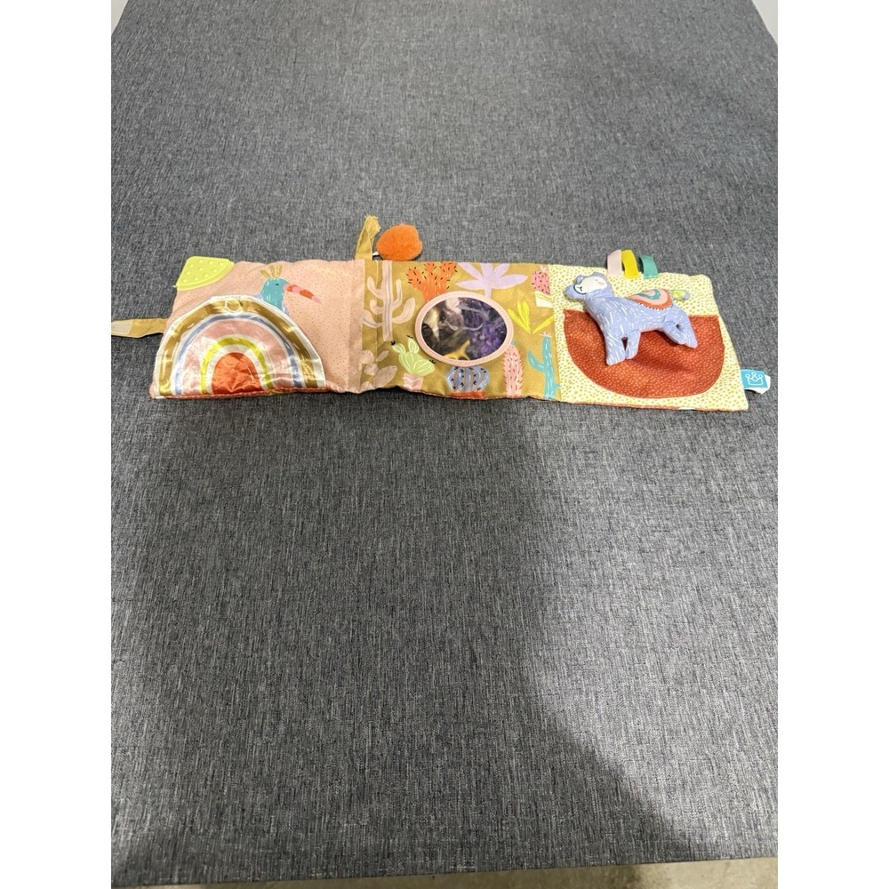 Manhattan Toy Llama Soft Baby Activity Book Squeaker Crinkle Sensory Tactile